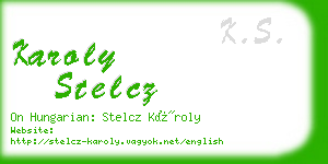 karoly stelcz business card